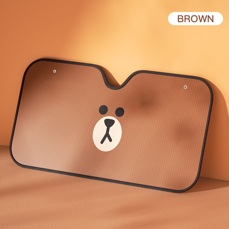 BROWN character car sunshade